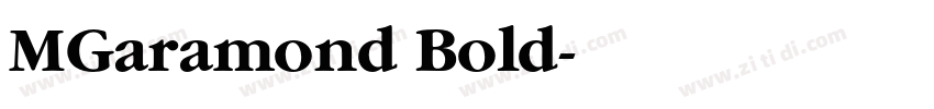 MGaramond Bold字体转换